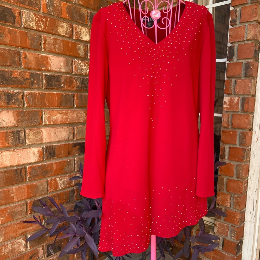 Dawn Joy Evening Red Dress Size 10